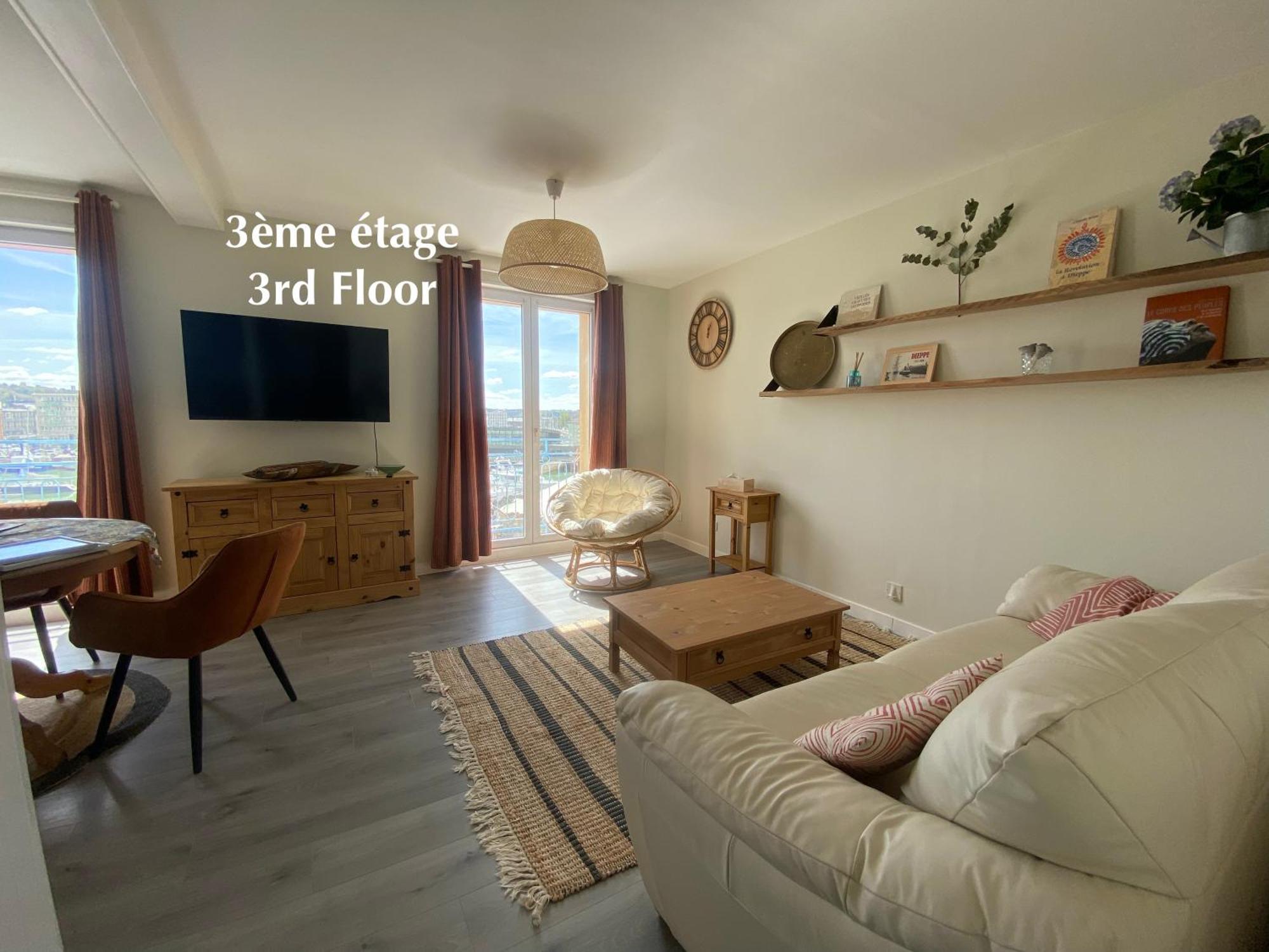Etablissement 3 Etoiles Avec Ascenseur, 3 Appartements Lumineux Vue Port Avec Balcon, 200M De La Mer, Wifi Fibre, Tous Service Inclus Dieppe Zewnętrze zdjęcie